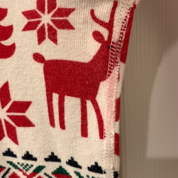 Hanna Andersson Adult Holiday Faire Isle Long John Pajama Top Deer Family Pajama - Picture 7 of 8